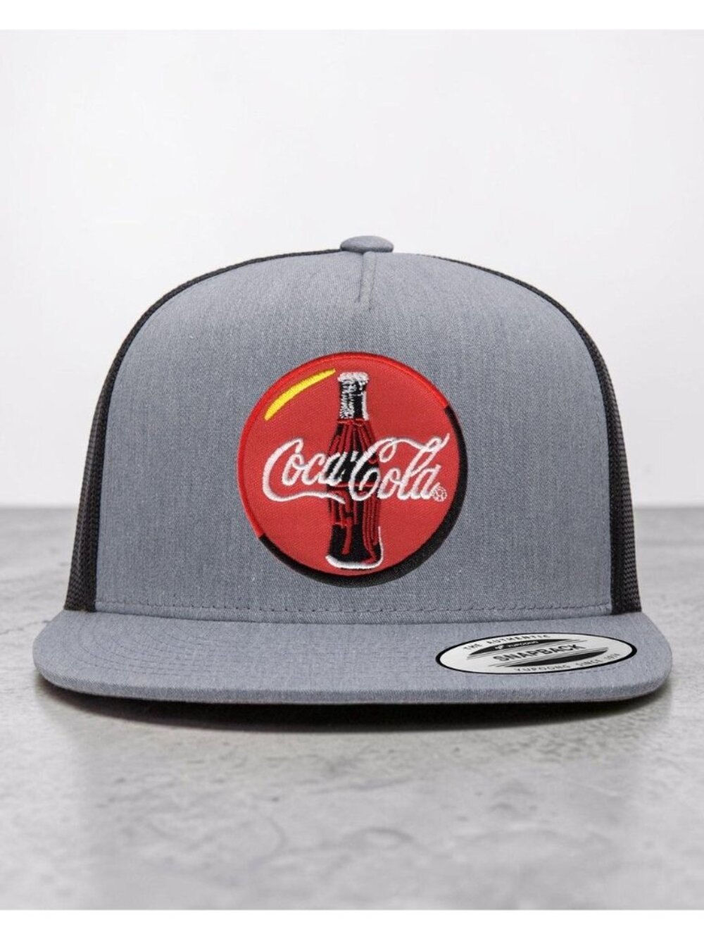 Cocal-Coal Soda Logo YP Classics 6006 Flat Bill Trucker Mesh Back Snapback grey/